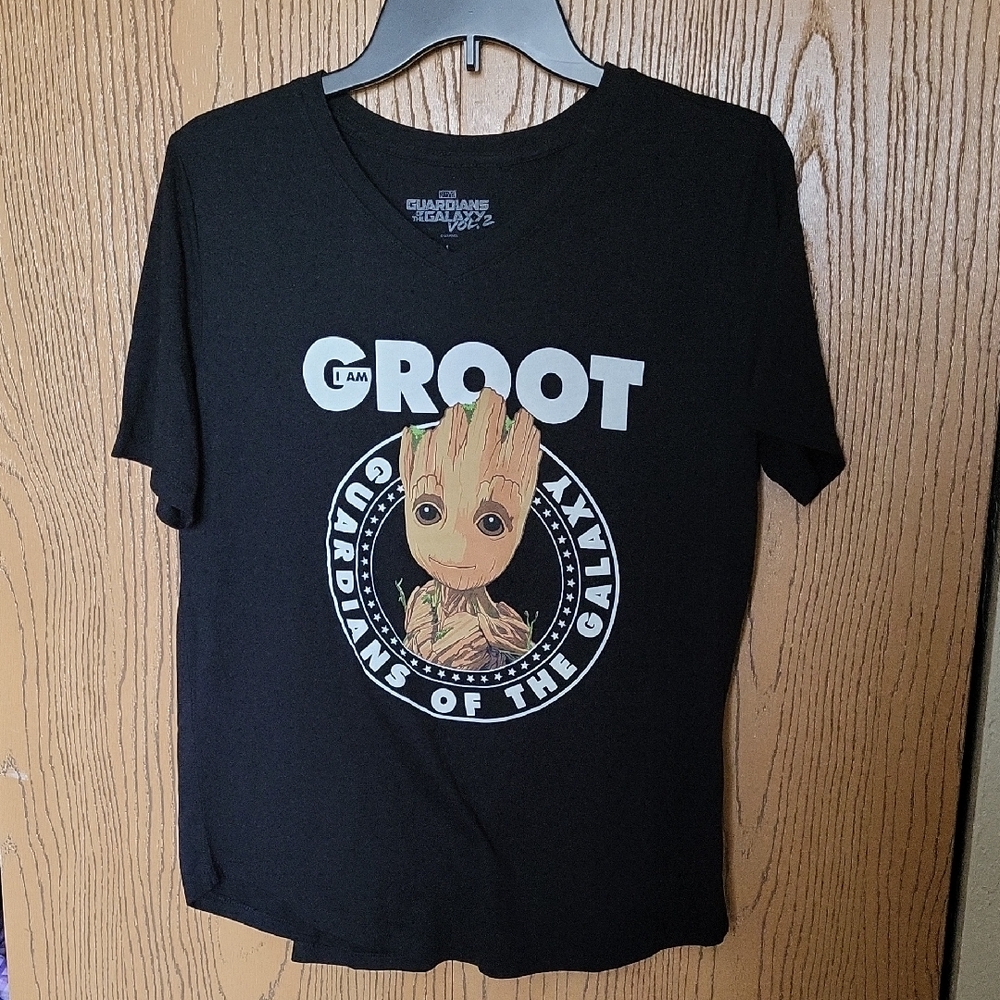 Marvel Black Groot Guardians of the Galaxy Tee